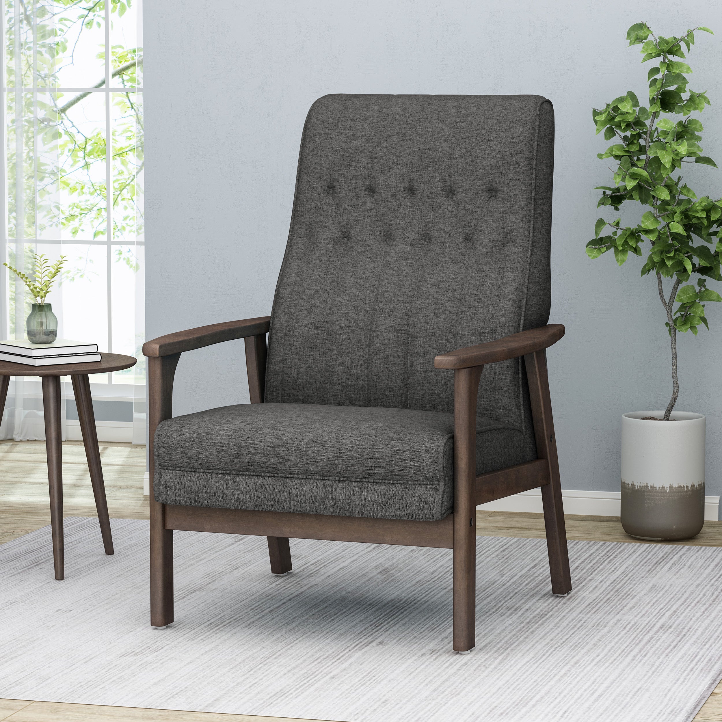 Katharine Mid-Century Fabric Modern Accent Chair