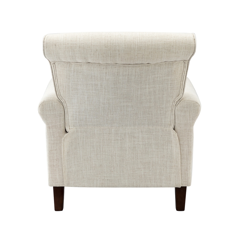 Nyctelius Classic Upholstered Wingback Accent chair with Wooden Legs and Nailhead Trim Set of 2 by HULALA HOME