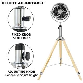 Aoibox 10 Inch Silver 3 Speed Adjustment Tripod Pedestal Fan Multiple Wide Angle Standing Fan for Bedroom Living Room Office SNMX2870