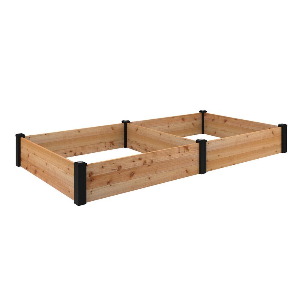 Outdoor Essentials Haven 4 ft. x 8 ft. Natural Cedar Raised Garden Bed (11 in. Height) 455315