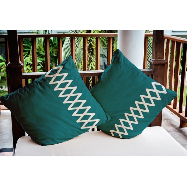 Zipper Stripe Nautical Indoor/Outdoor Throw Pillow