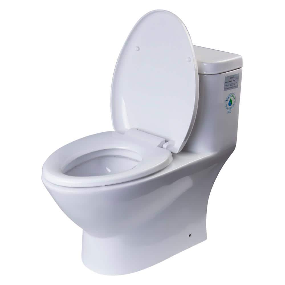 EAGO 1Piece 1116 GPF Dual Flush Elongated Toilet in White