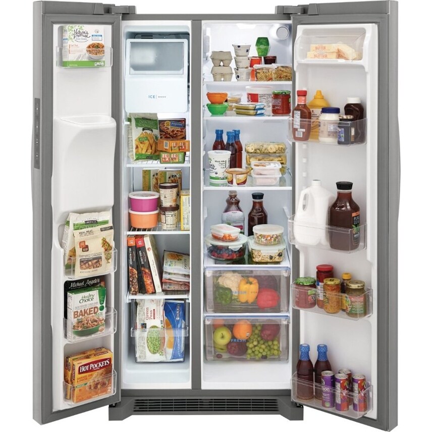 Frigidaire FRSS2323AS 22.3 Cu. Ft. 33 inch Standard Depth Side by Side Refrigerator   Stainless Steel