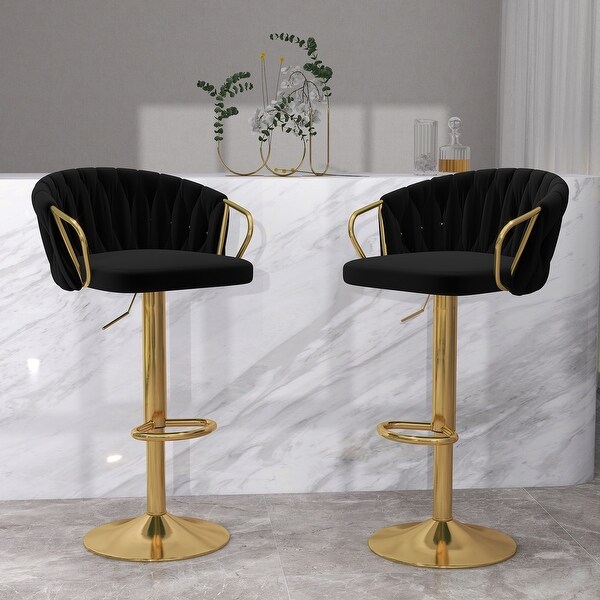 Modern Adjustable Bar Stools (Set of 2)