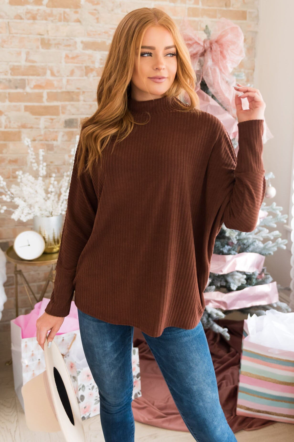 Meet Me In The Mountains Modest Sweater