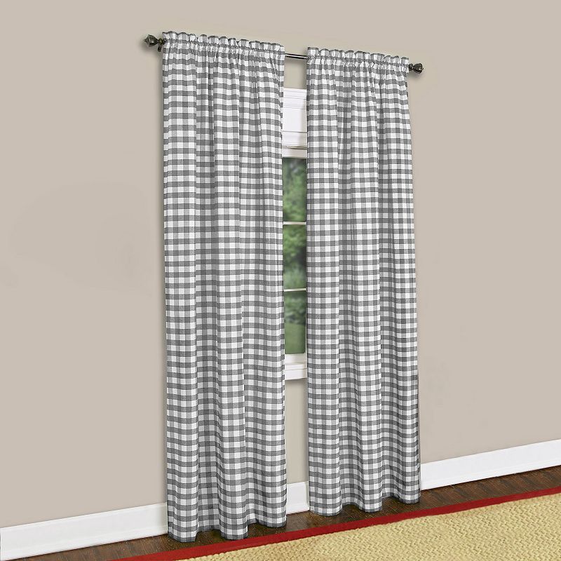 Sweet Home Collection Buffalo Check 1-panel Window Curtain