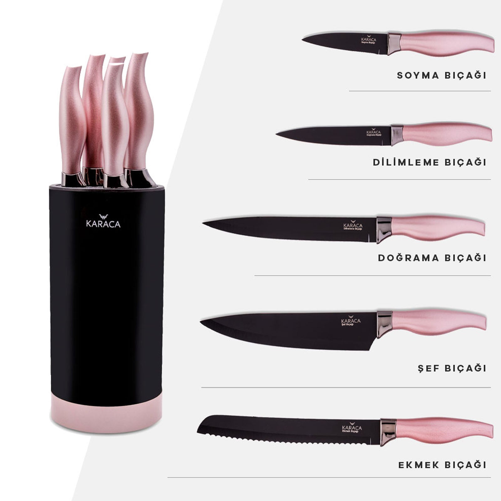 Rosegold 6 Piece Knife Set 153.03.07.4567