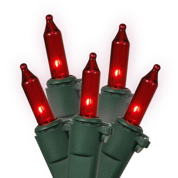 Set of 50 Red Mini Christmas Lights