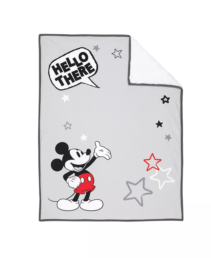 Lambs and Ivy Disney Baby MICKEY MOUSE Picture Perfect Baby Blanket - Gray