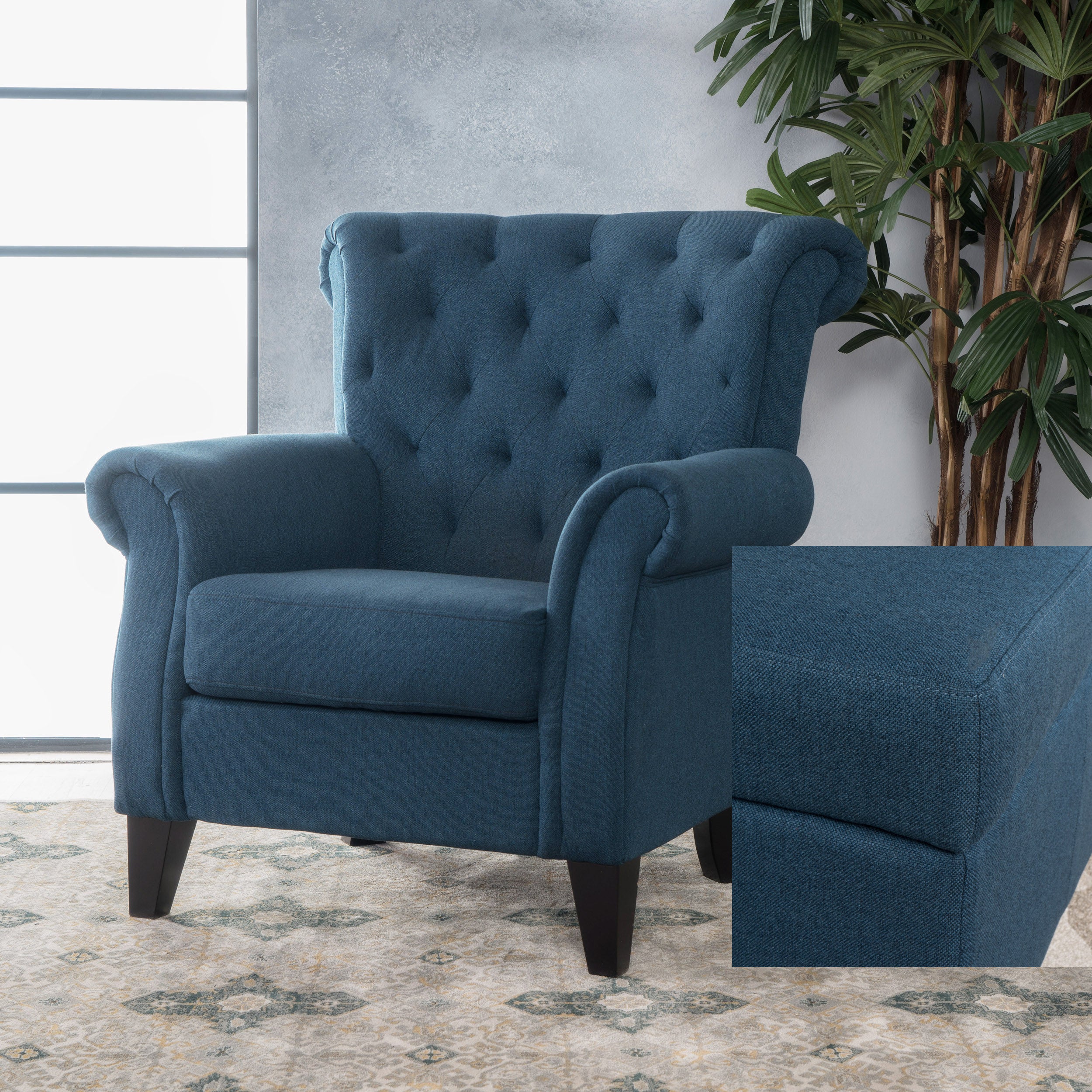 Solvang Contemporary Fabric Tufted Chair