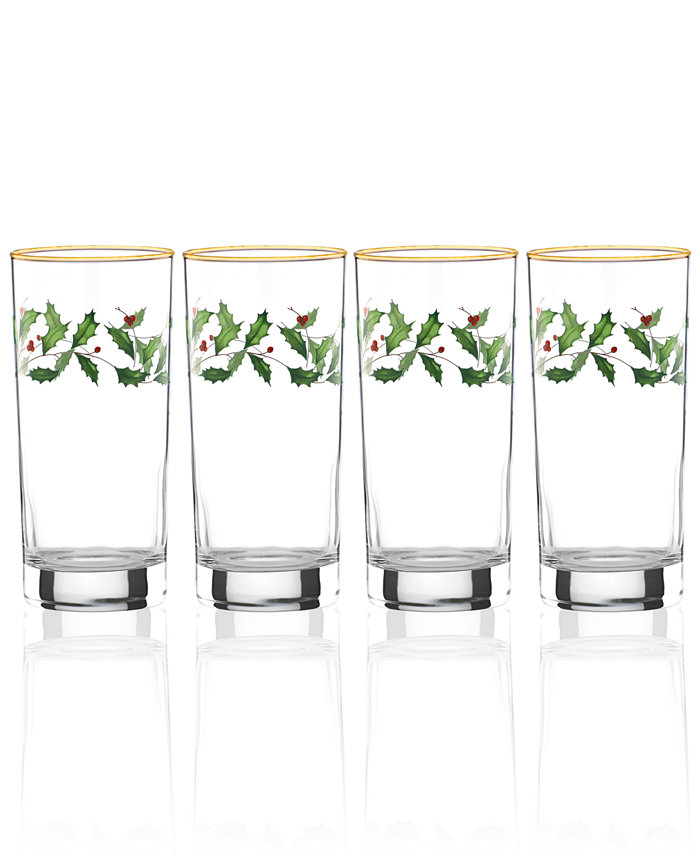 Lenox Holiday 4-piece Highball Glass Set