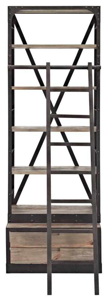 Velocity Wood Bookshelf   Industrial   Bookcases   by GwG Outlet  Houzz