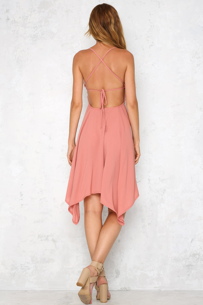 Nine Lives Dress Dark Blush