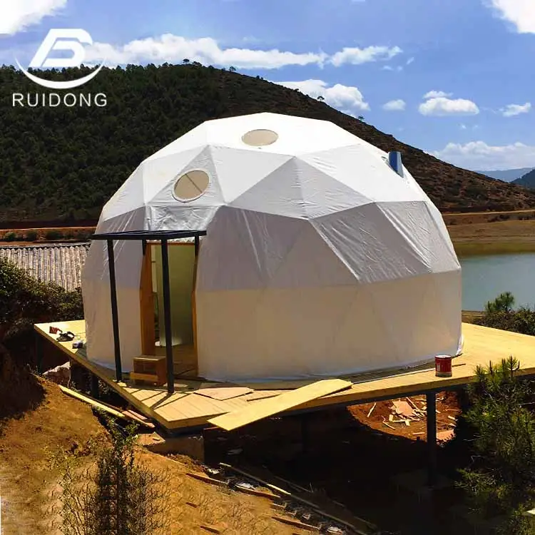 12m Diameter High Quality Camping  Glamping Hotel Dome Tent Waterproof With bedrooms