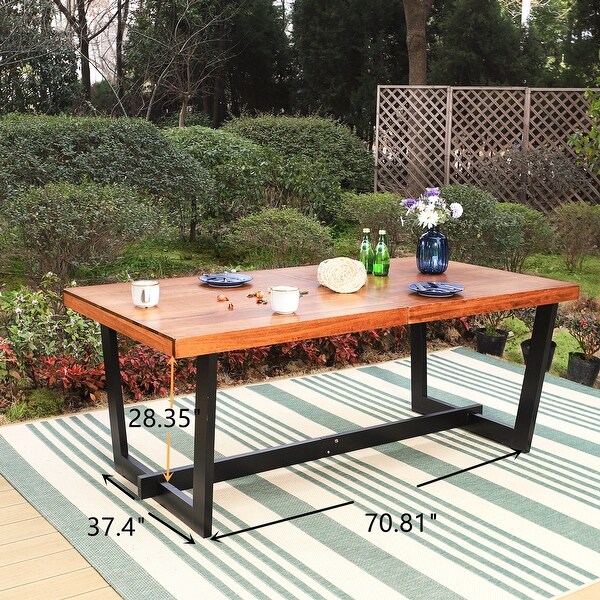 Rectangular Acacia Wood Dining Table