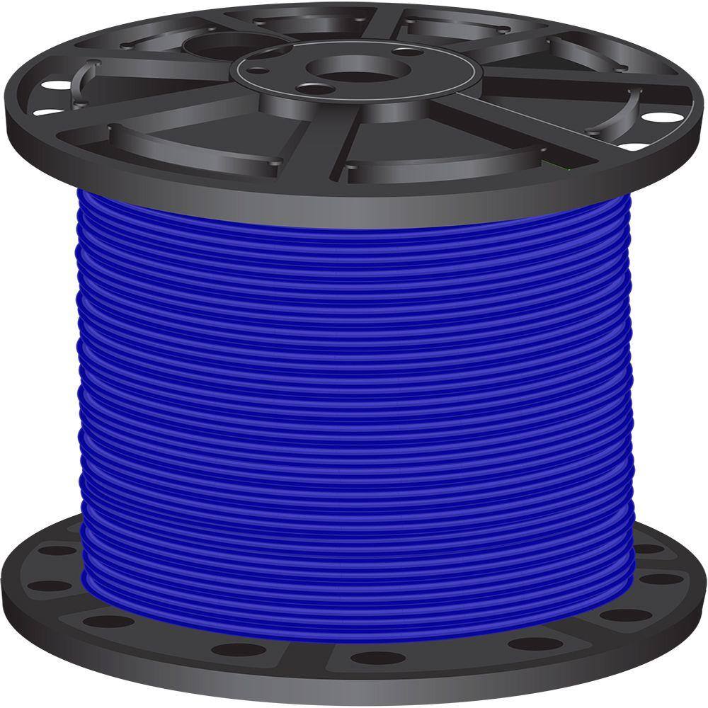 Southwire 1000 ft. 6 Blue Stranded CU SIMpull THHN Wire 20496605