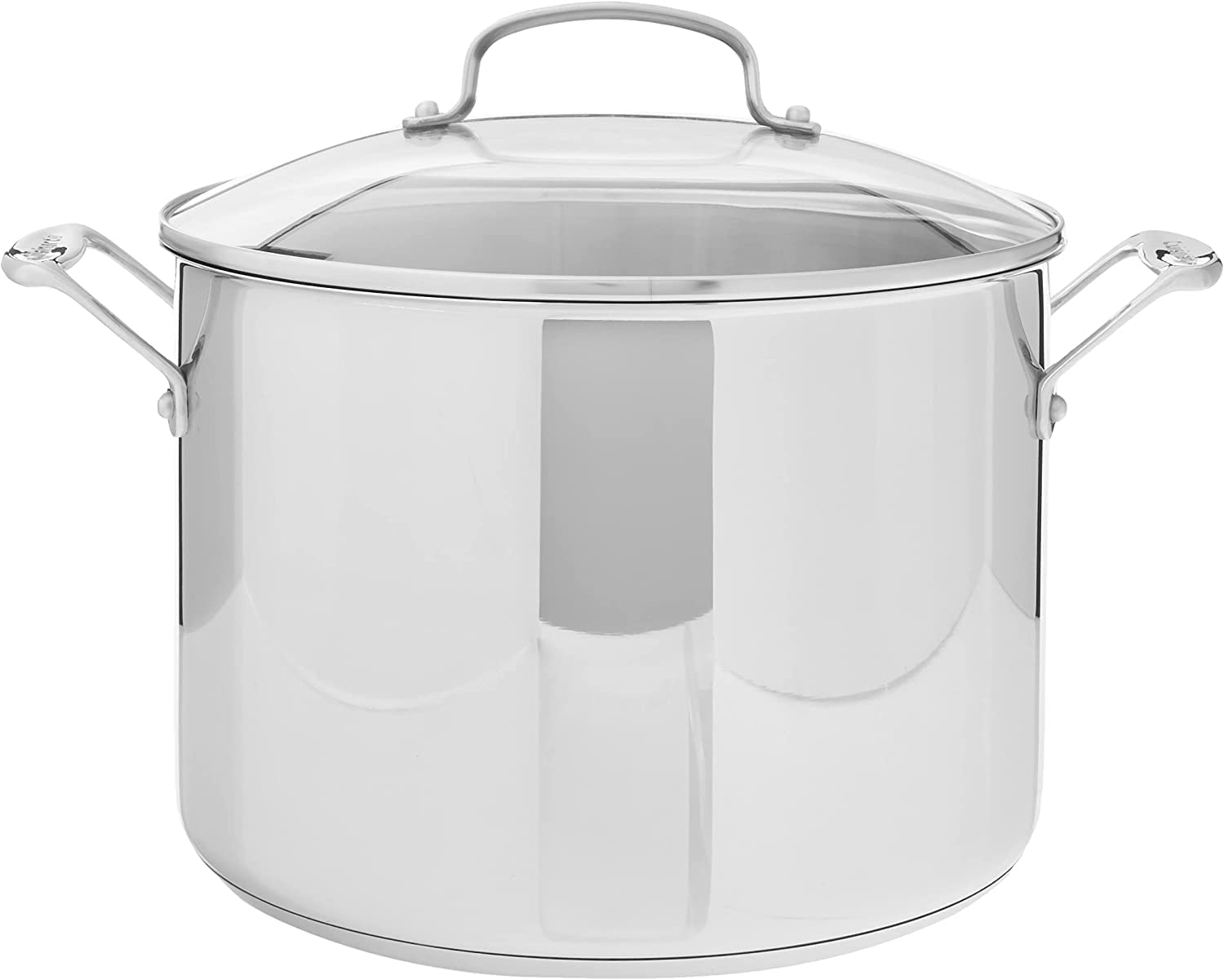 Cuisinart 76610-26G Chef's Classic 10-Quart Stockpot with Glass Cover，Brushed Stainless