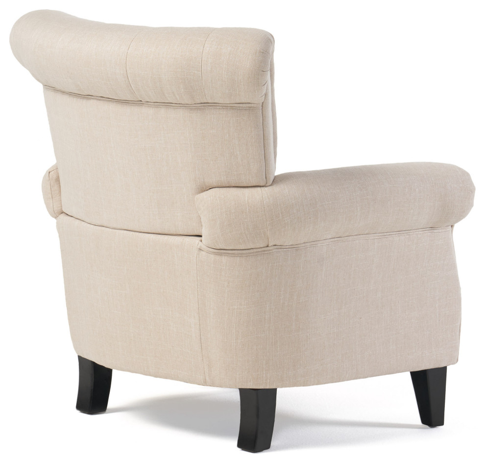 GDF Studio Solvang Indoor Tufed Fabric Club Chair   Transitional   Armchairs And Accent Chairs   by GDFStudio  Houzz