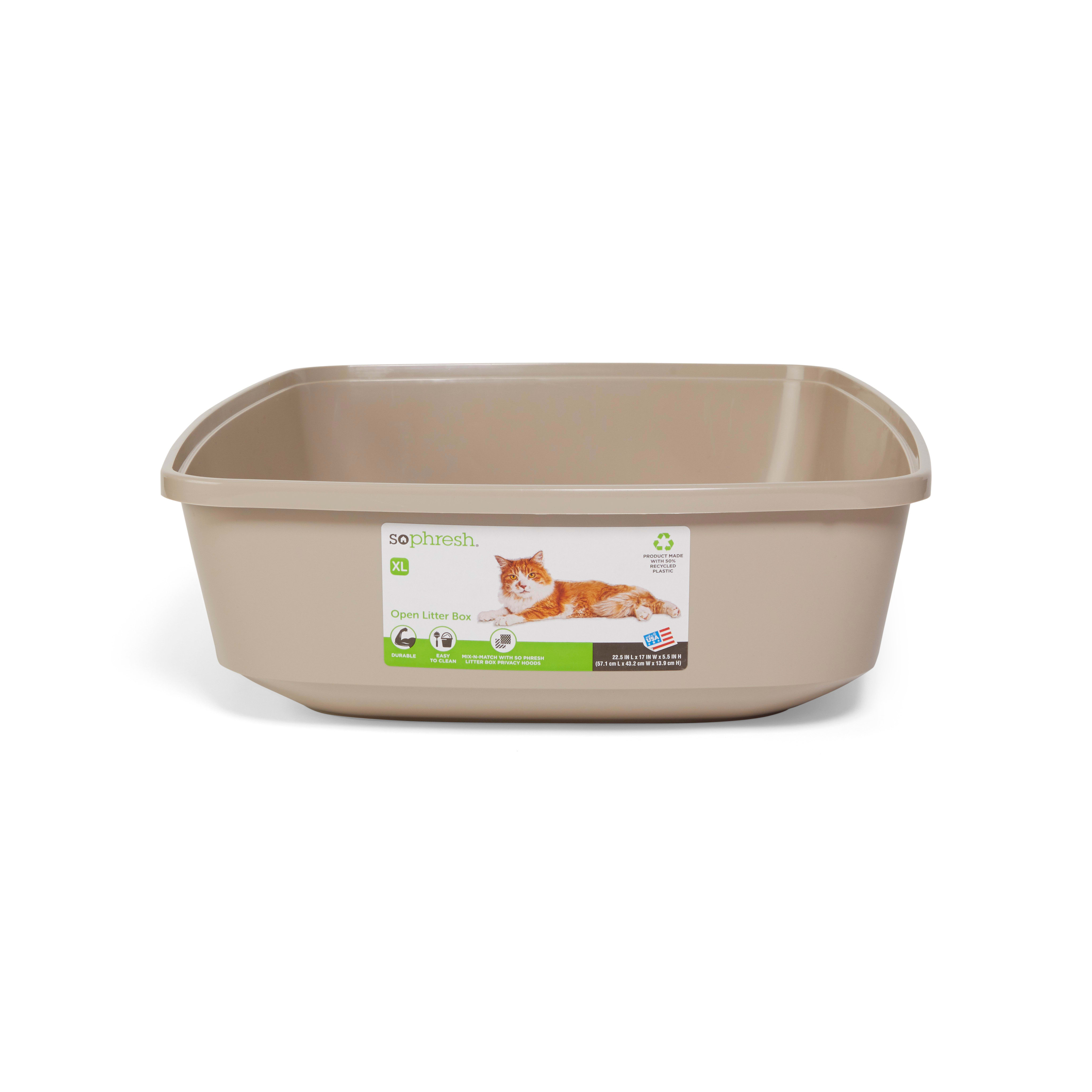 So Phresh Brown Open Cat Litter Box， 22.5