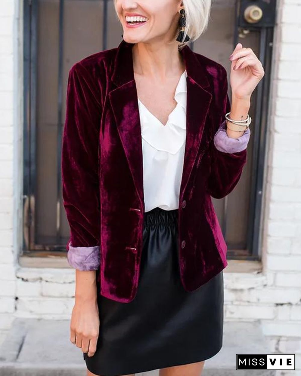 Velvet Blazer Suit Jacket