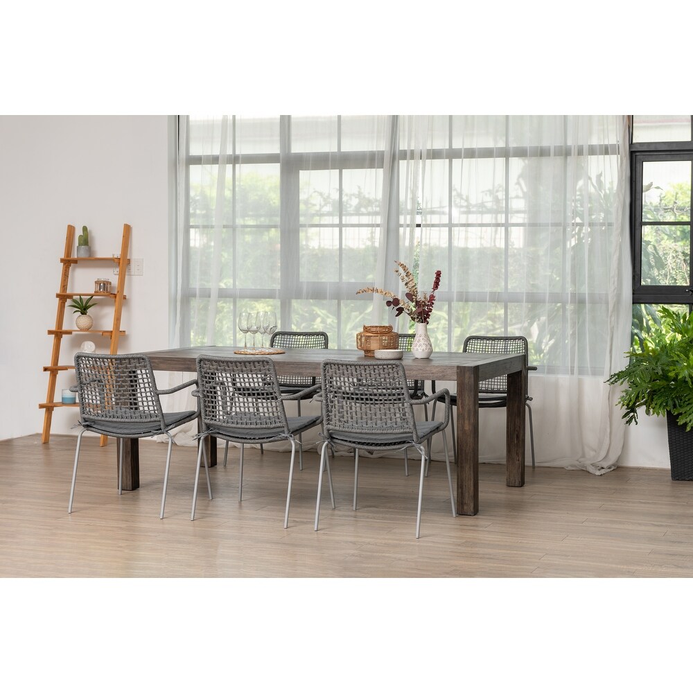 Midtown Concept Gard Indoor Wood   Rope Dining Set