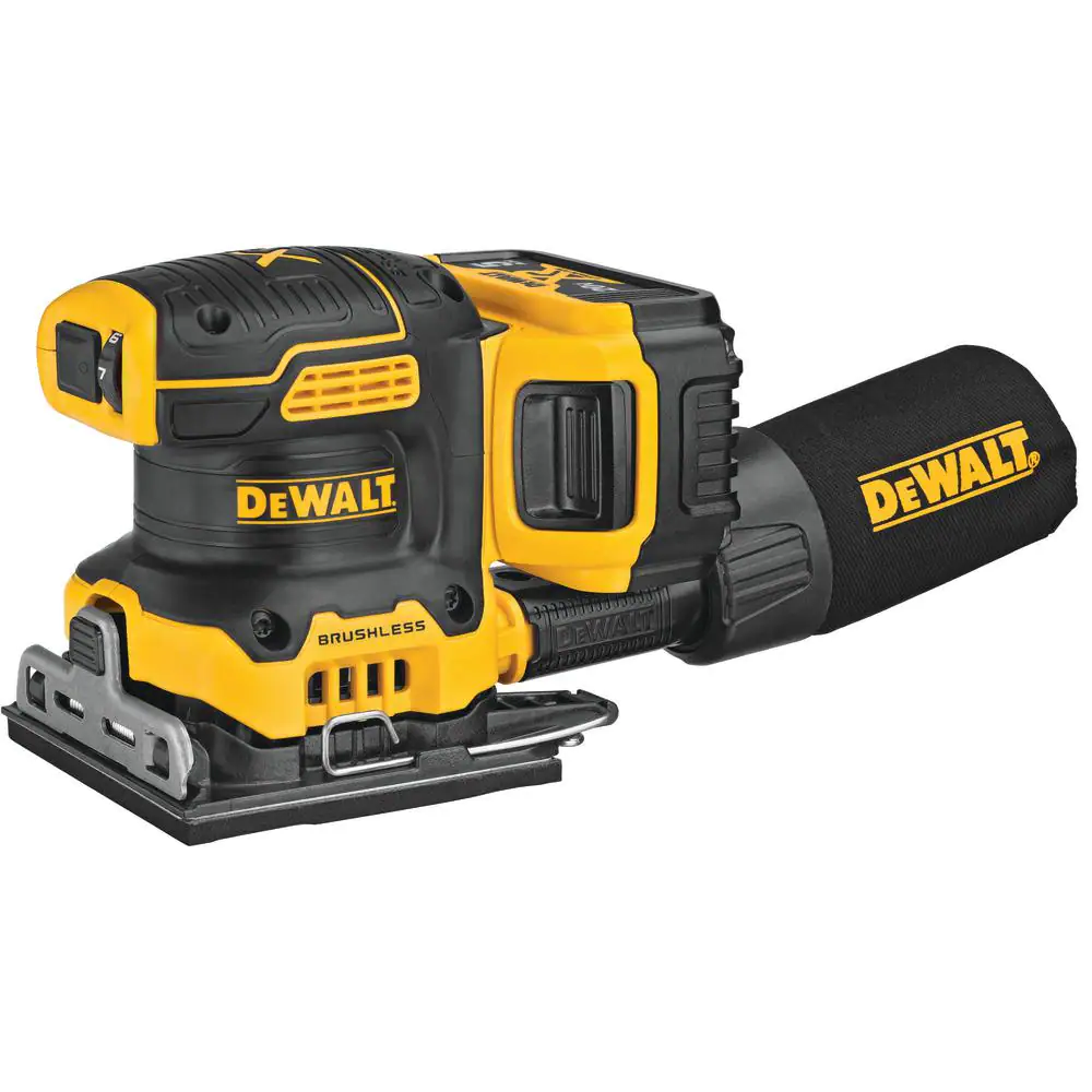 DEWALT DCW200P1 20-Volt MAX XR Cordless Brushless 1/4 Sheet Variable Speed Sander with (1) 20-Volt Battery 5.0Ah and Charger