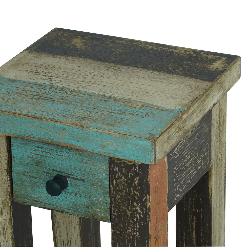 Meader Distressed Mango Wood Small Side Table by Christopher Knight Home