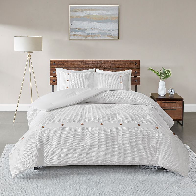 Madison Park Rianon 3-piece Waffle Weave Cotton Comforter Set