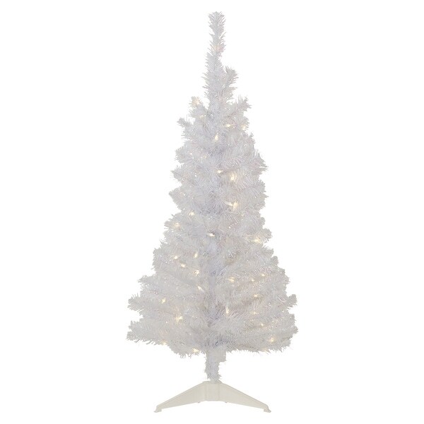 4' Prelit Rockport White Pine Artificial Christmas Tree