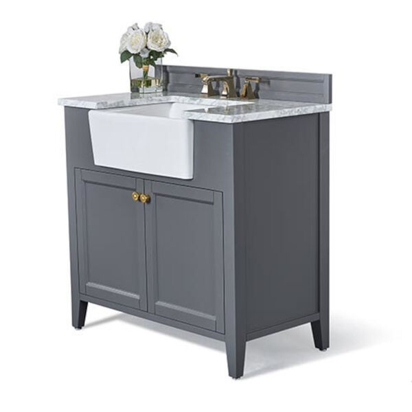 Adeline Sapphire 36-Inch Vanity Console with Farmhouse Sink