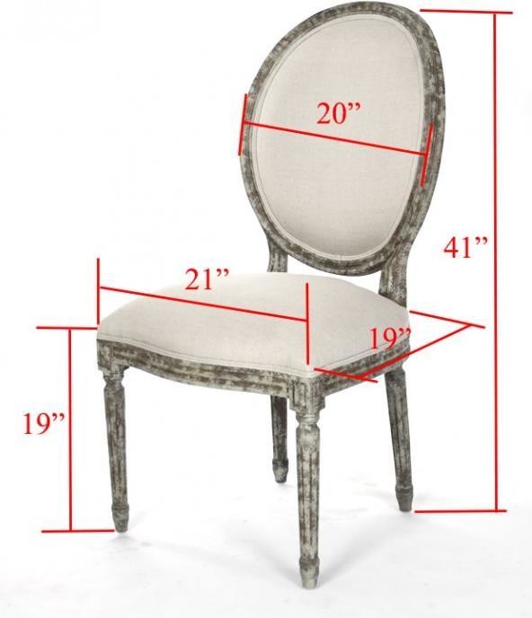 Side Chair MEDALLION Distressed Olive Green Natural Wood Linen   Traditional   Dining Chairs   by EuroLuxHome  Houzz