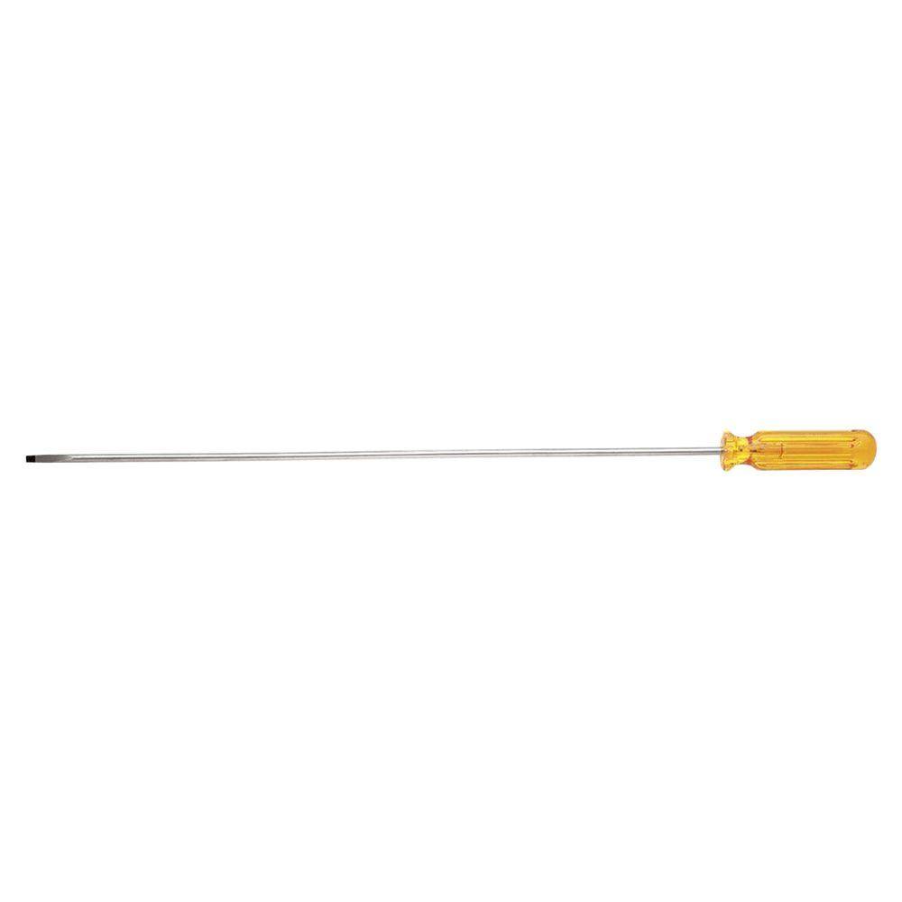 Klein Tools 14 in. Keystone-Tip Flat Head Screwdriver with 20 in. Round Shank 70155