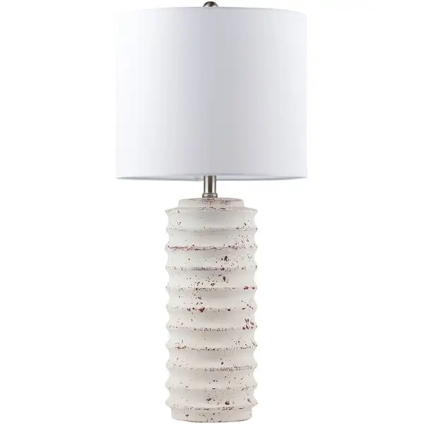 Pashmina Cylindrical Distressed Table Lamp - 28