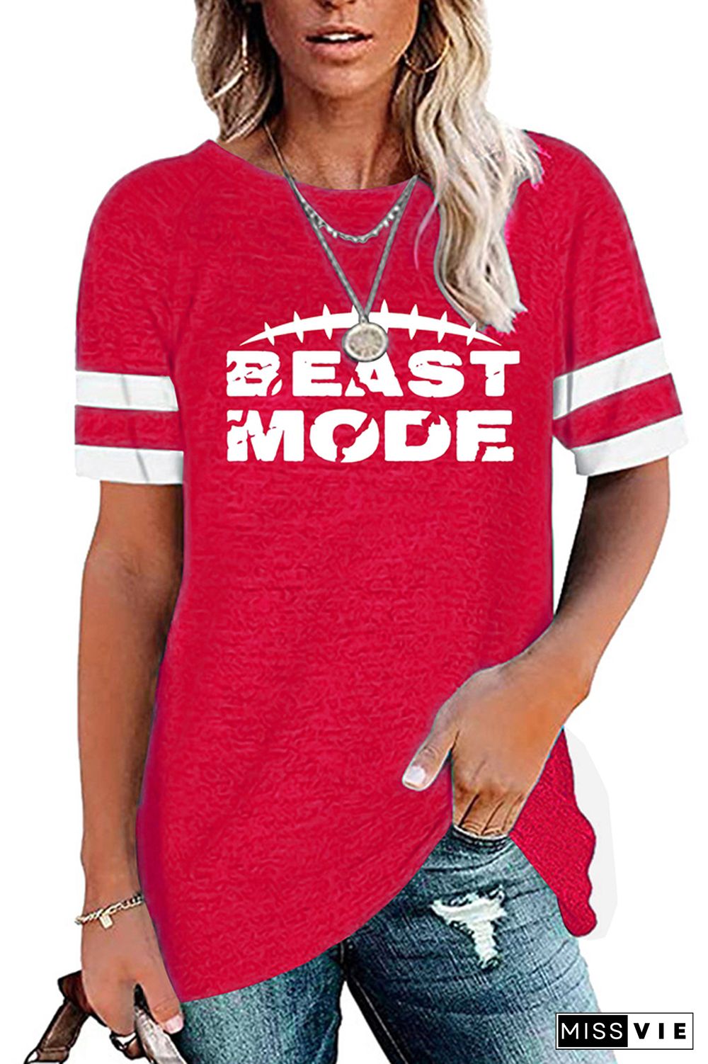 Beast Mode Print Graphic Tee Wholesale