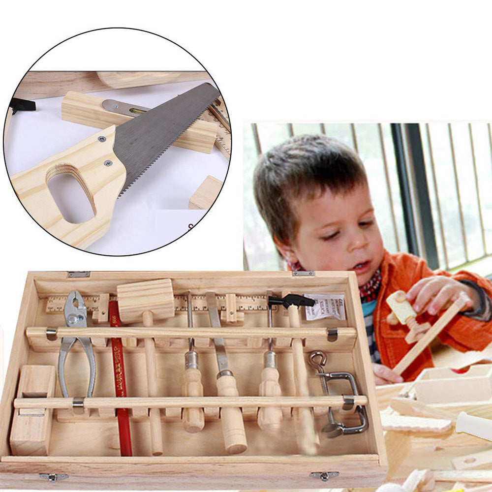 Maintenance Tools Toys Wooden Tool Set Construction Accessories Set for Kids Educational Toy Woodworking Box Puzzle Set