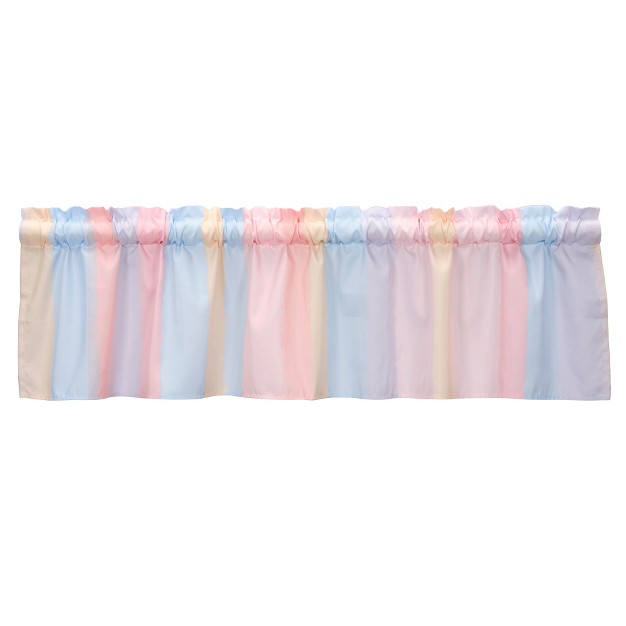 Bedtime Originals Rainbow Hearts Pink purple Stripes Nursery Window Valance