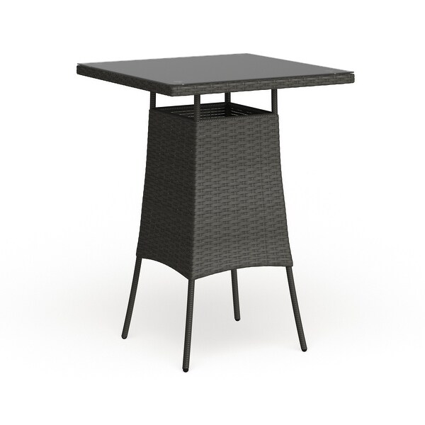 Stopover Synthetic Rattan Small Outdoor Patio Bar Table