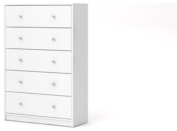 May 5 Drawer Chest  White   Transitional   Dressers   by Homesquare  Houzz