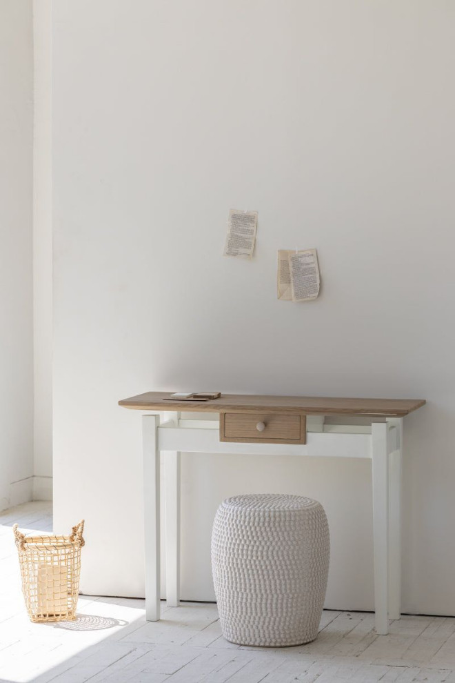 Andrea Console  White/Brown   Transitional   Console Tables   by LH Imports  Houzz