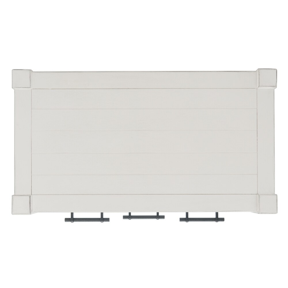 SAFAVIEH Filbert Distressed White 3 Drawer Console Table   23.5\