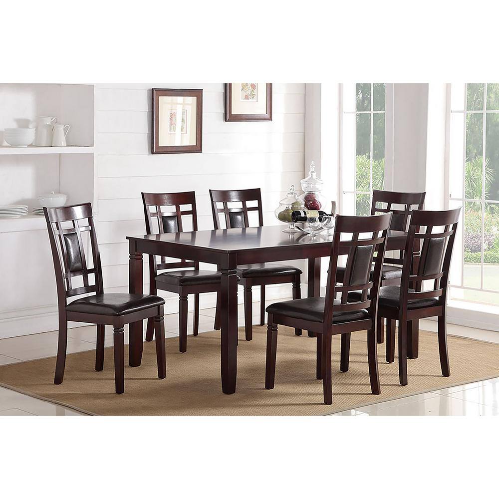 Venetian Worldwide Windon 7-Piece Wood Espresso Top Dining Set VPR-F2294