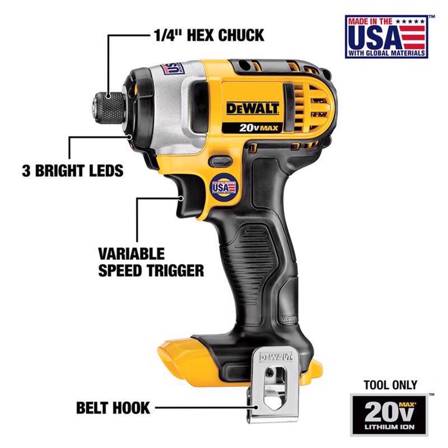 DW 20V MAX Cordless Brushed 2 Tool Combo Kit