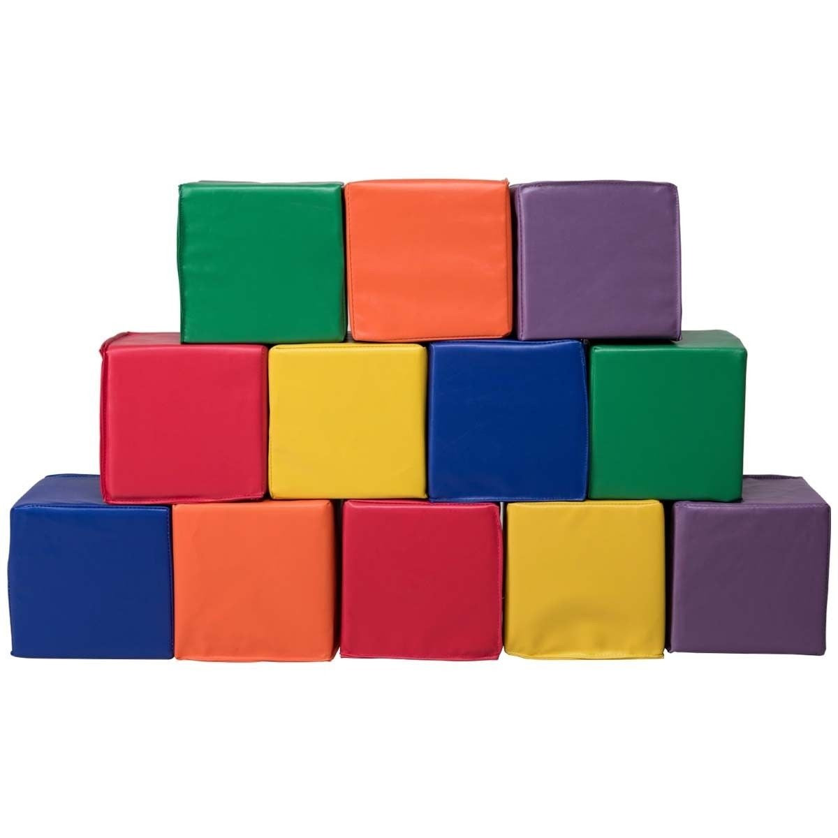 Soft Blocks, Toddler Foam Block Playset for Safe Active Play and Building (8-Inch, 12-Piece)