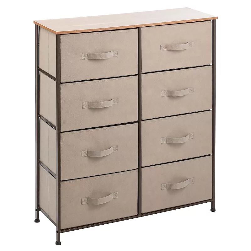 mDesign Vertical Dresser Storage Tower with 8 Drawers