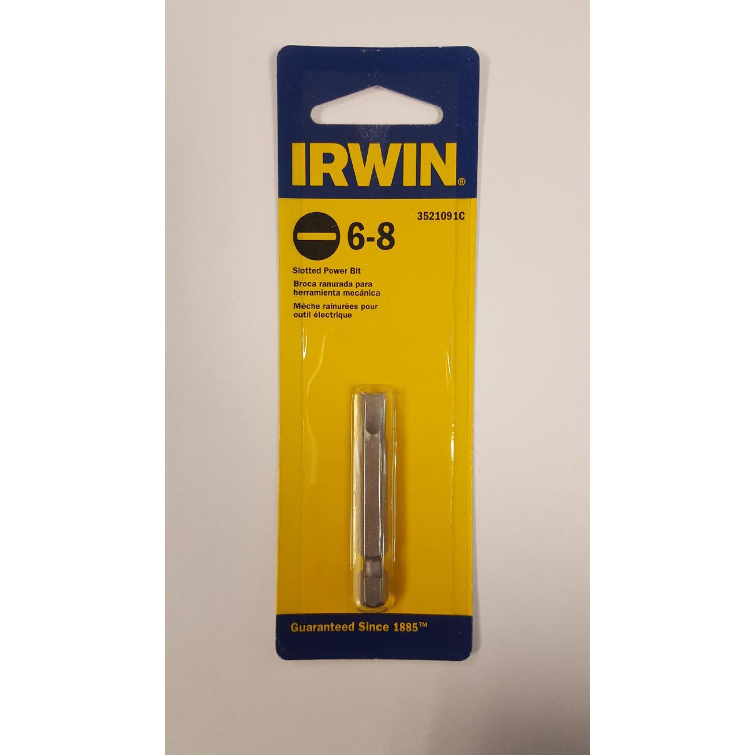 Irwin Slotted #6-8 X 1-15/16 in. L Power Bit S2 Tool Steel 1 pc