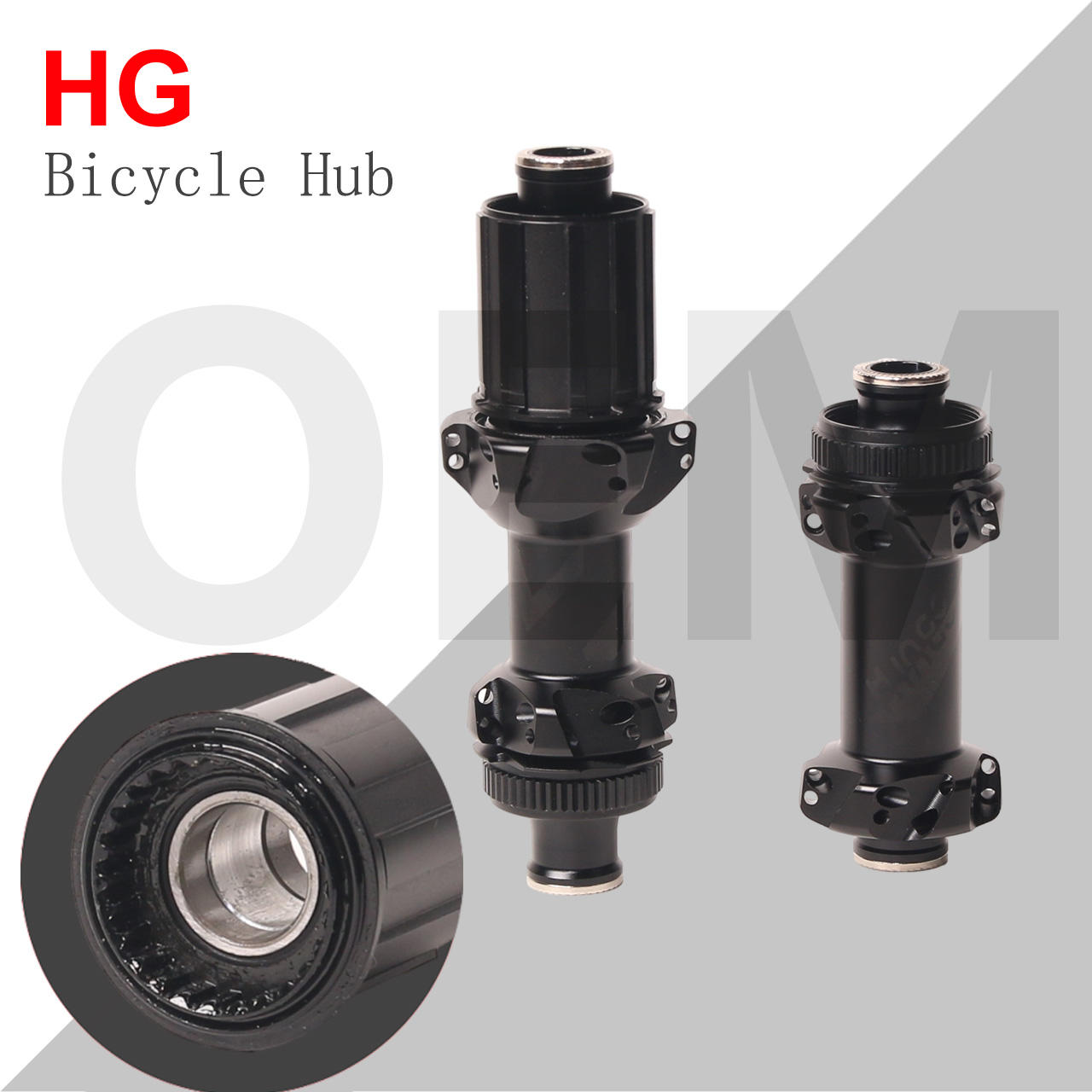 OEM/ODM Black High Quality 24 Holes Center Lock Bike DT Hubs 100 / 142 TA Road Bicycle Disc Brake Hubs