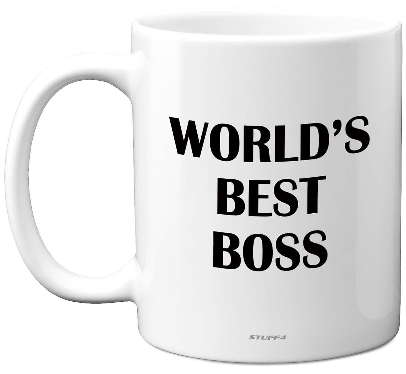 Worlds Best Boss Mug，  Gifts for Your Boss， 11oz Ceramic Premium Mugs， boss coffee， mug for boss， gift for boss， By Stuff4