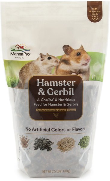 Manna Pro Crafted and Nutritious Hamster and Gerbil Food， 2.5-lb bag