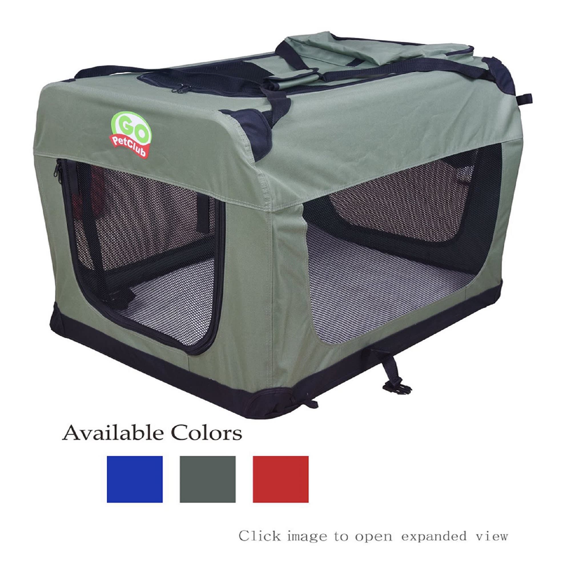 Go Pet Club Portable Soft Green Dog Crate， 32