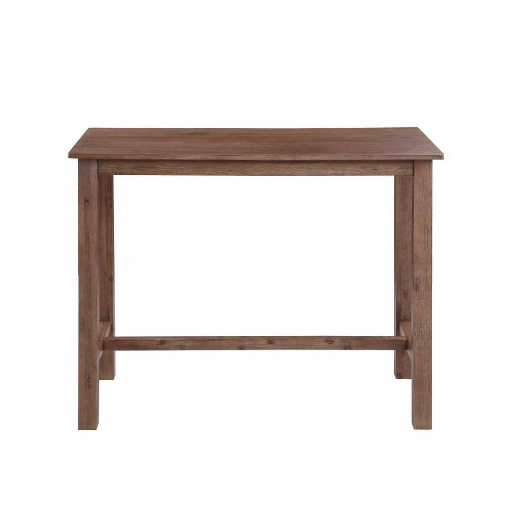 Boraam 47.25 in. Sonoma Pub Table with 1-Bench and 2-Stools in Driftwood Gray 75027